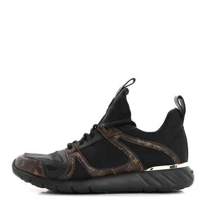 Louis Vuitton Technical Nylon Monogram Rubber Aftergame Sneakers 38.5 Black 1 of 11