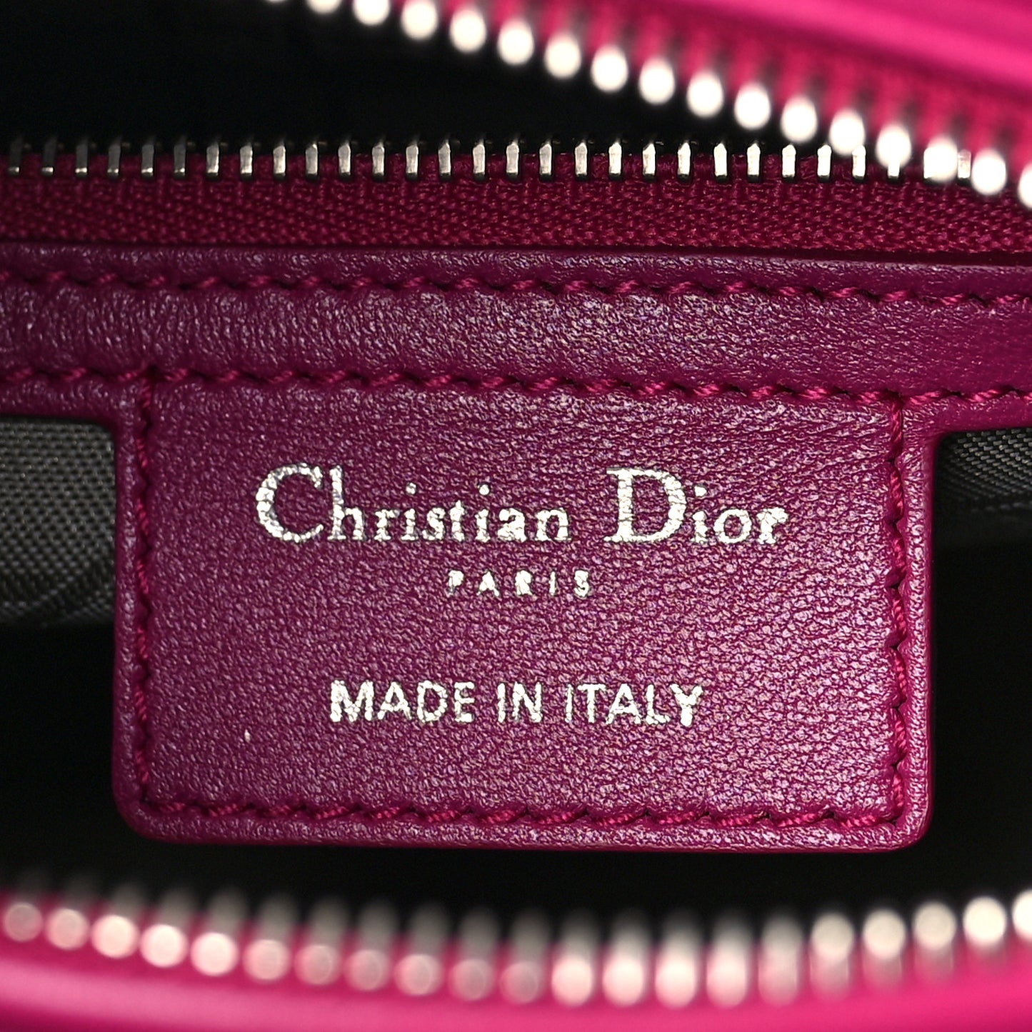 Lambskin Cannage Medium Lady Dior Fuchsia