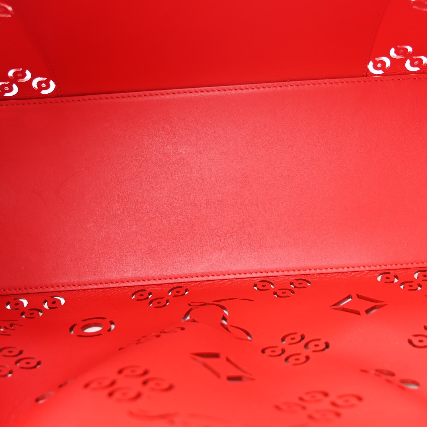 Christian Louboutin Calfskin Loubinthesky Large Perforated Cabarock Spikes Tote Biscotto 5 of 9