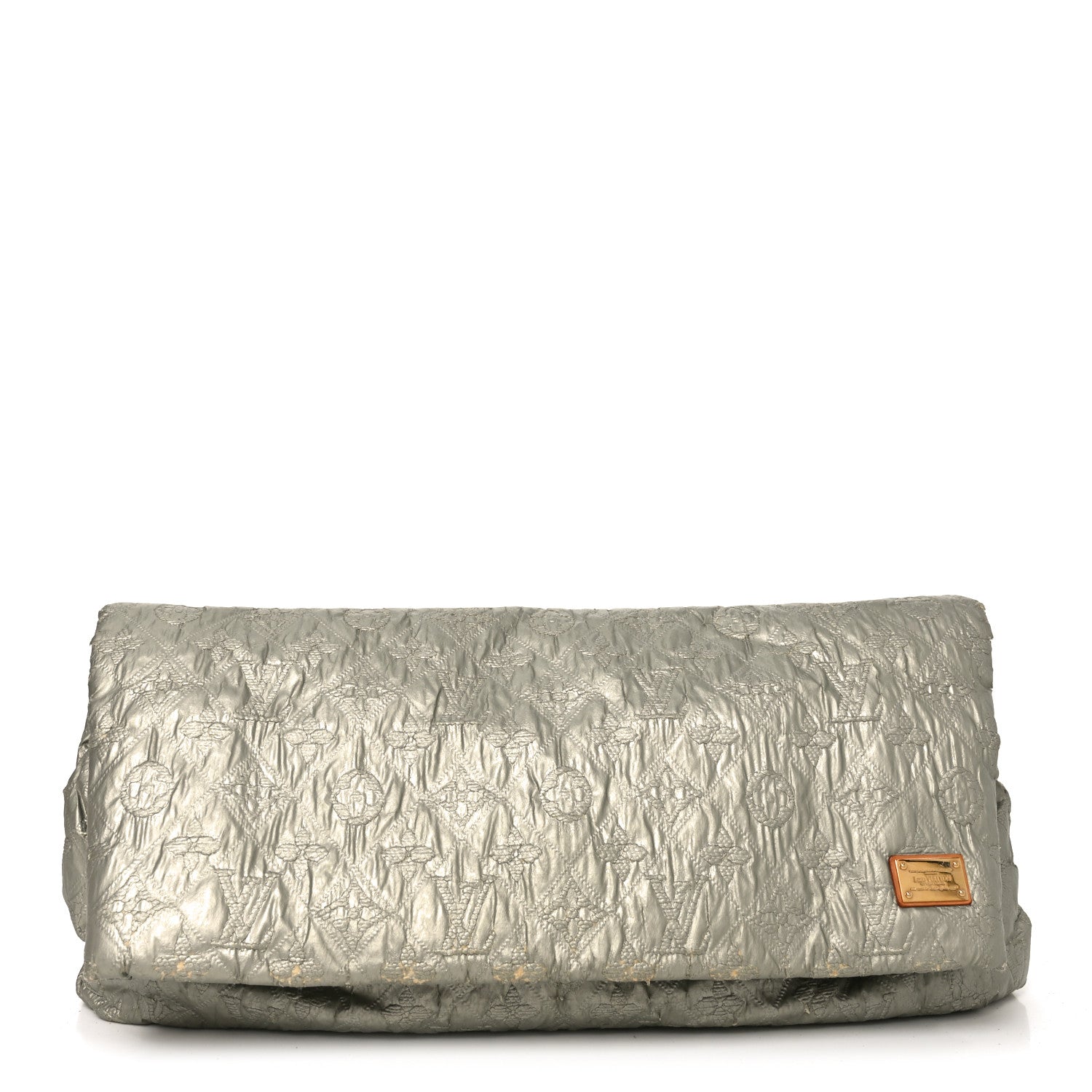 Louis Vuitton Jacquard Quilted Monogram Limelight Clutch GM Perle 1 of 9