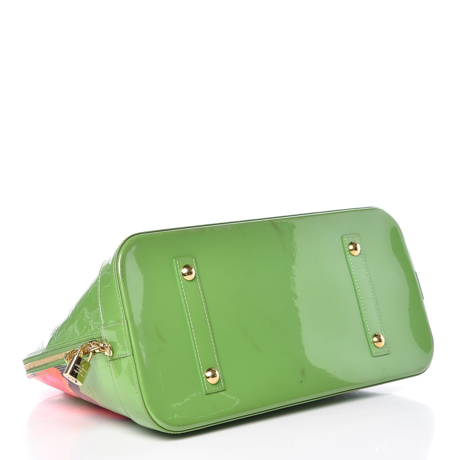 Louis Vuitton Vernis Roses Alma GM Vert Tonic 4 of 19