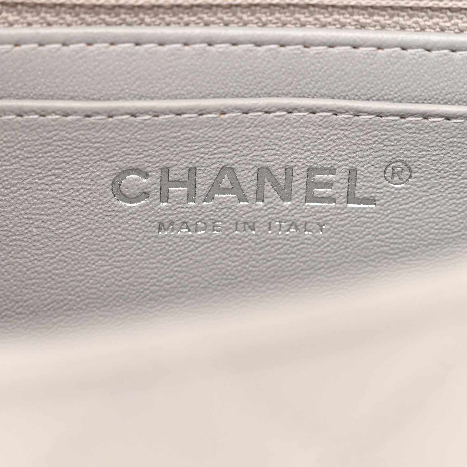 Chanel Lambskin Quilted Mini Rectangular Flap Grey 6 of 11