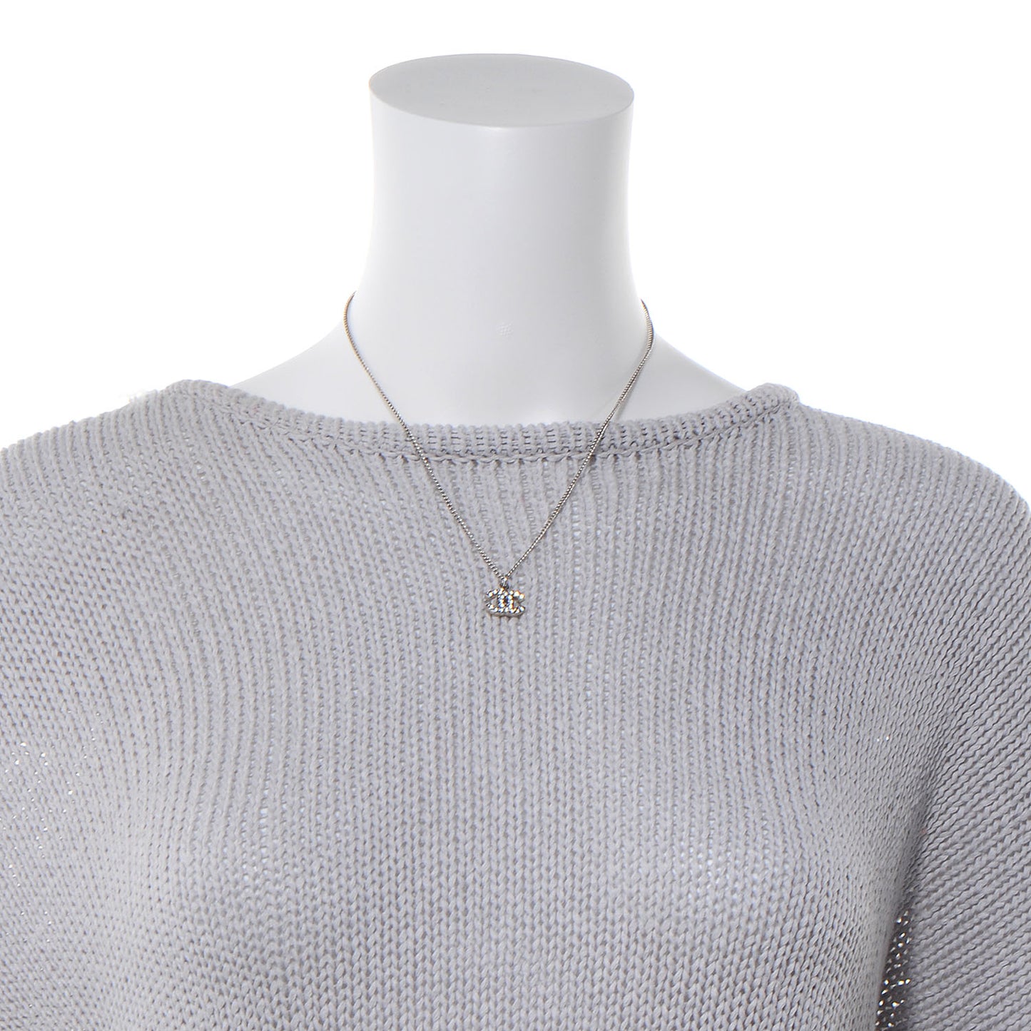 Crystal CC Necklace Silver