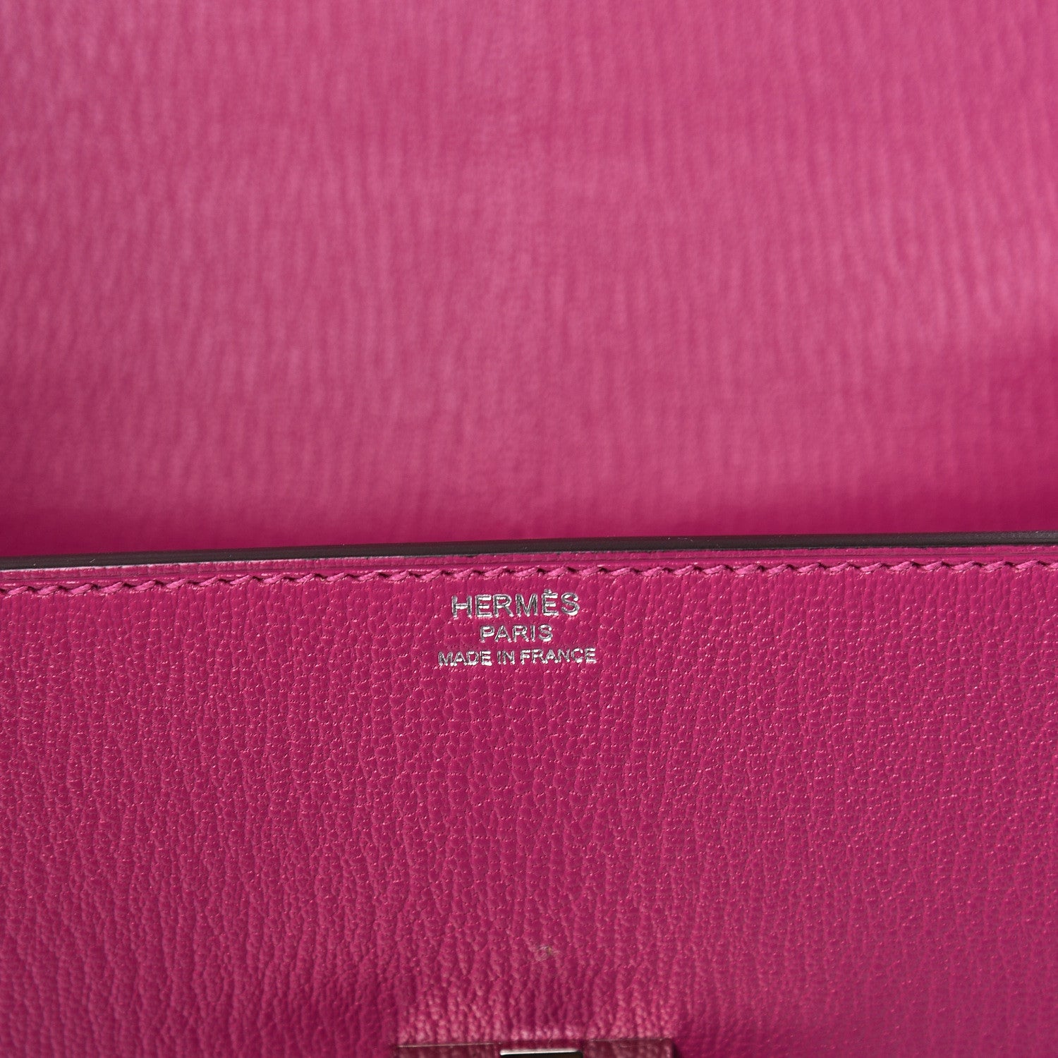 Hermes Chevre Mysore Enamel Cinhetic Boxy Top Handle Bag Rose Pourpre 6 of 13