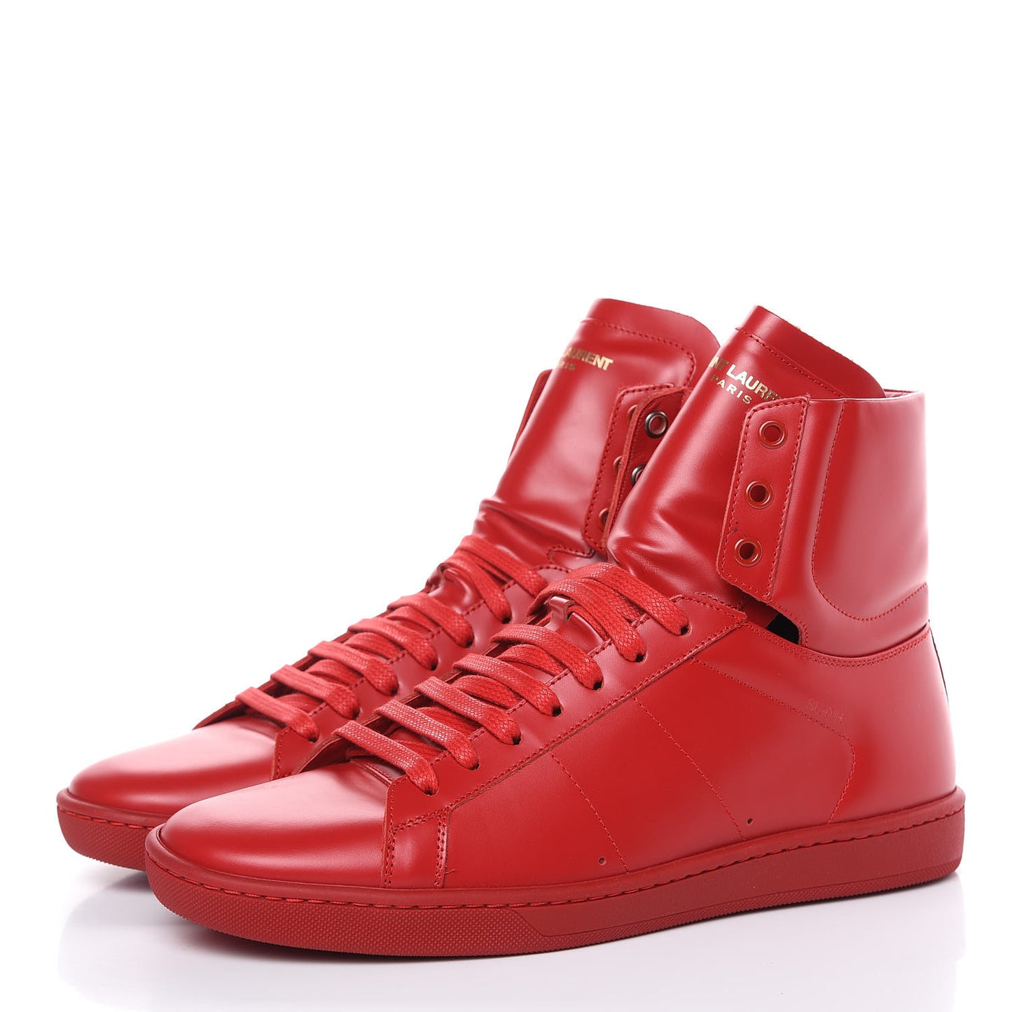 Calfskin Mens Court Classic SL/01H High Top Sneakers 41 New Red