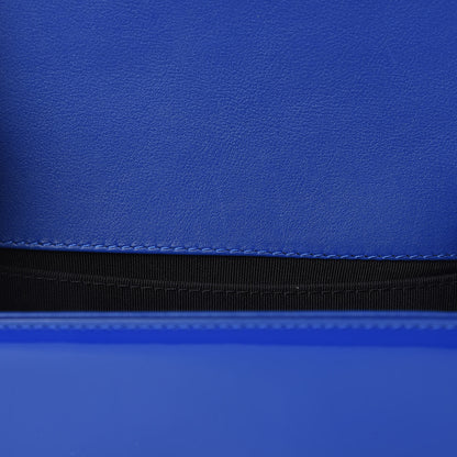 Chanel Patent Calfskin Quilted Small Plexiglass Boy Flap Blue 10 of 13