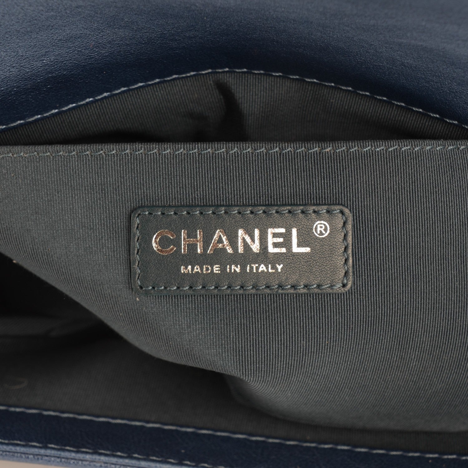 Chanel Metallic Calfskin Perforated Medium Boy Flap Blue 6 of 9