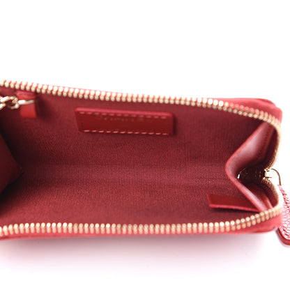 Chanel Caviar Camellia Embossed Key Holder Case Red 4 of 7