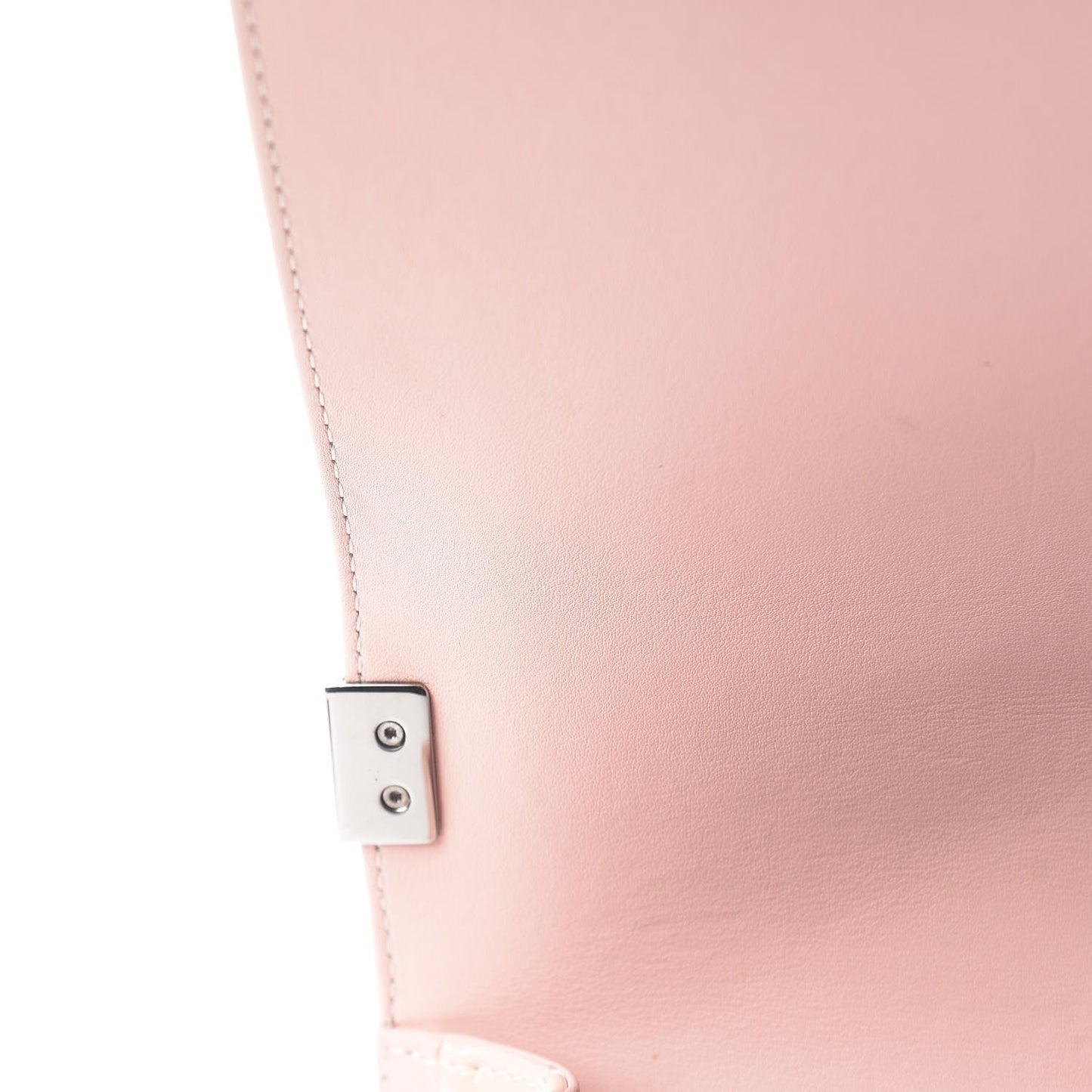 Patent Chevron Quilted Medium Boy Flap Light Pink