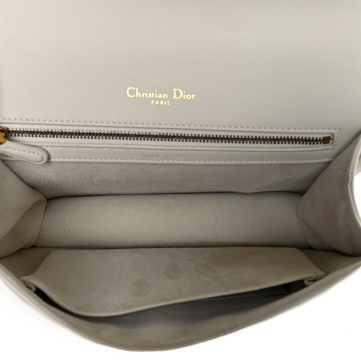 Lambskin Studded Medium Diorama Flap Bag Latte