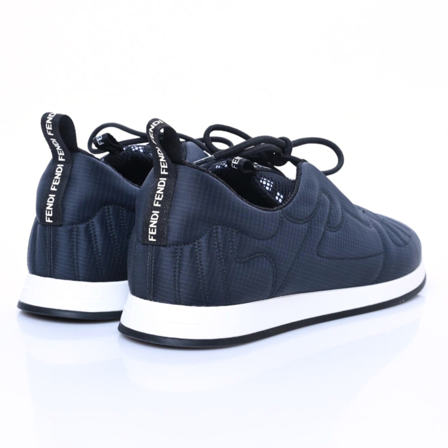 Fendi Nylon Womens FFreedom Sneakers Blue Scuro 41 Navy Blue White 4 of 9