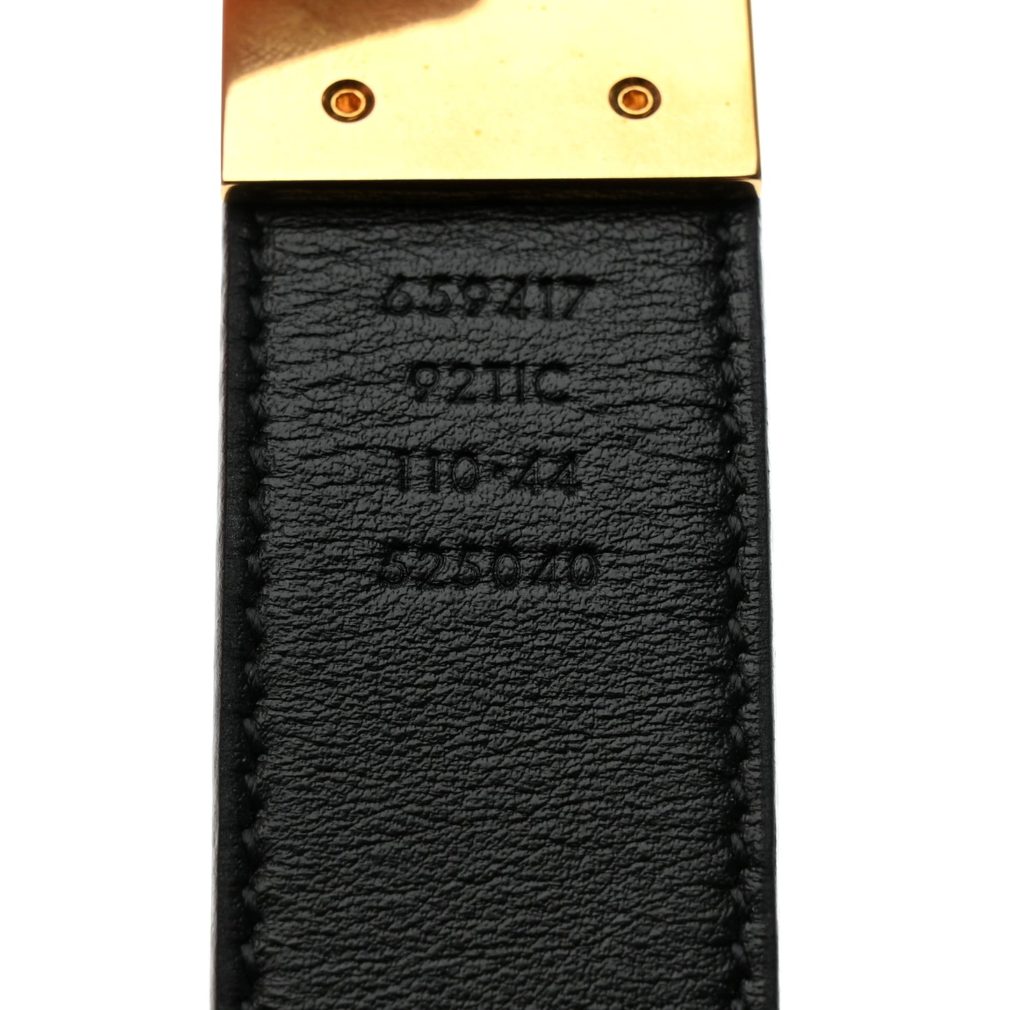 GG Supreme Monogram Plutone Calfskin Double G Reversible 30mm Belt 110 44 Beige Ebony Black