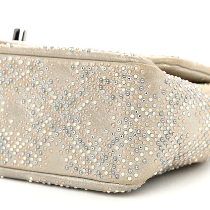 Chanel Iridescent Calfskin Studded Mini Flap Silver 10 of 19