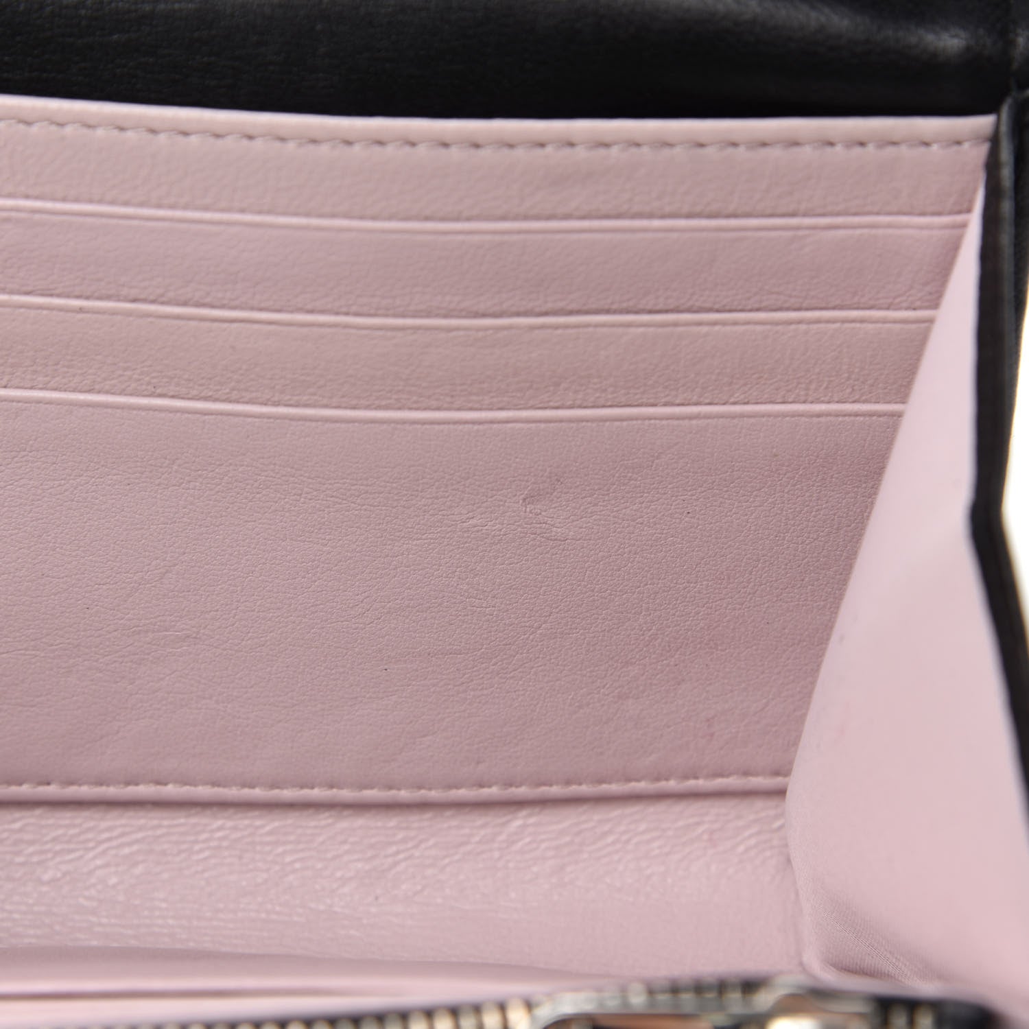 Christian Dior Lambskin Cannage Miss Dior Chain Wallet Black 8 of 12