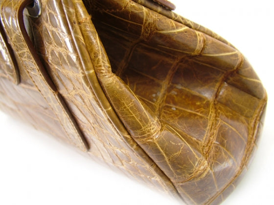 FASHIONPHILE RALPHLAURENAlligatorRickyToteBag 14 of 14