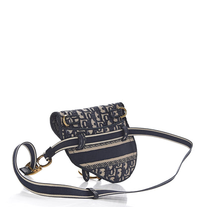 Christian Dior Oblique Saddle Belt Bag Blue 3 of 9