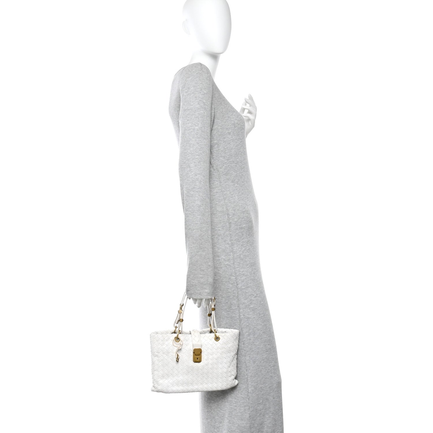 Bottega Veneta Nappa Intrecciato Small Capri Tote White 2 of 17