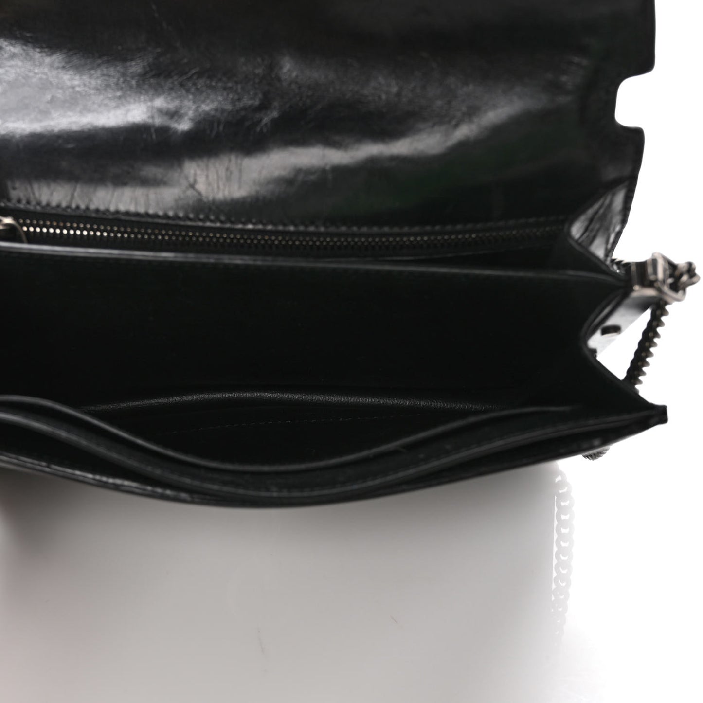 Calfskin Woven Monogram Cassandra Clasp Bag Black