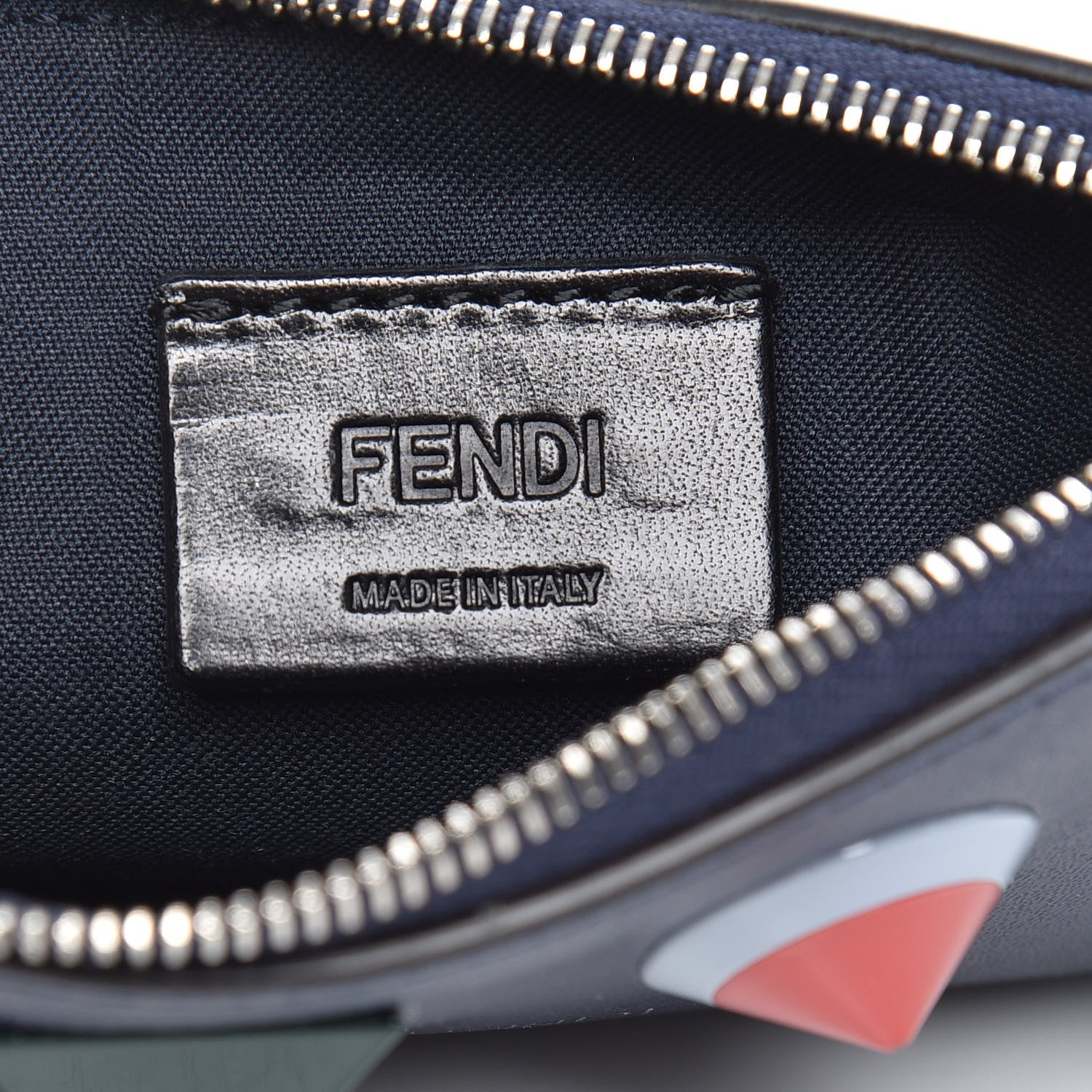 Fendi Vitello Liberty Studded Coin Pouch Key Case Blueberry Multicolor 6 of 8