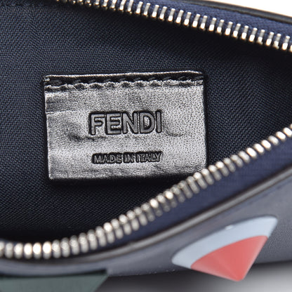 Fendi Vitello Liberty Studded Coin Pouch Key Case Blueberry Multicolor 6 of 8