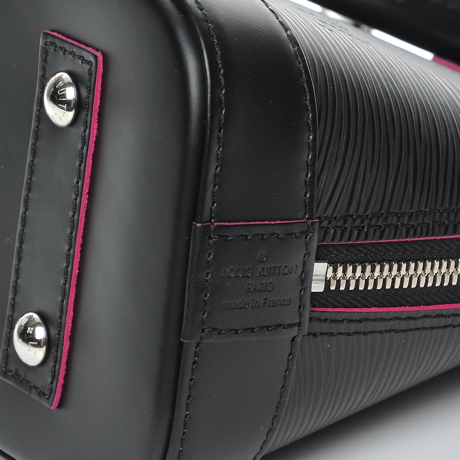 Louis Vuitton Epi Alma BB Black Hot Pink 7 of 7