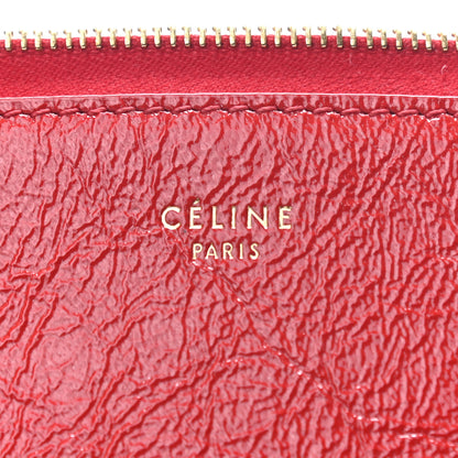 Celine Laminated Lambskin Solo Clutch Pouch Red 7 of 8