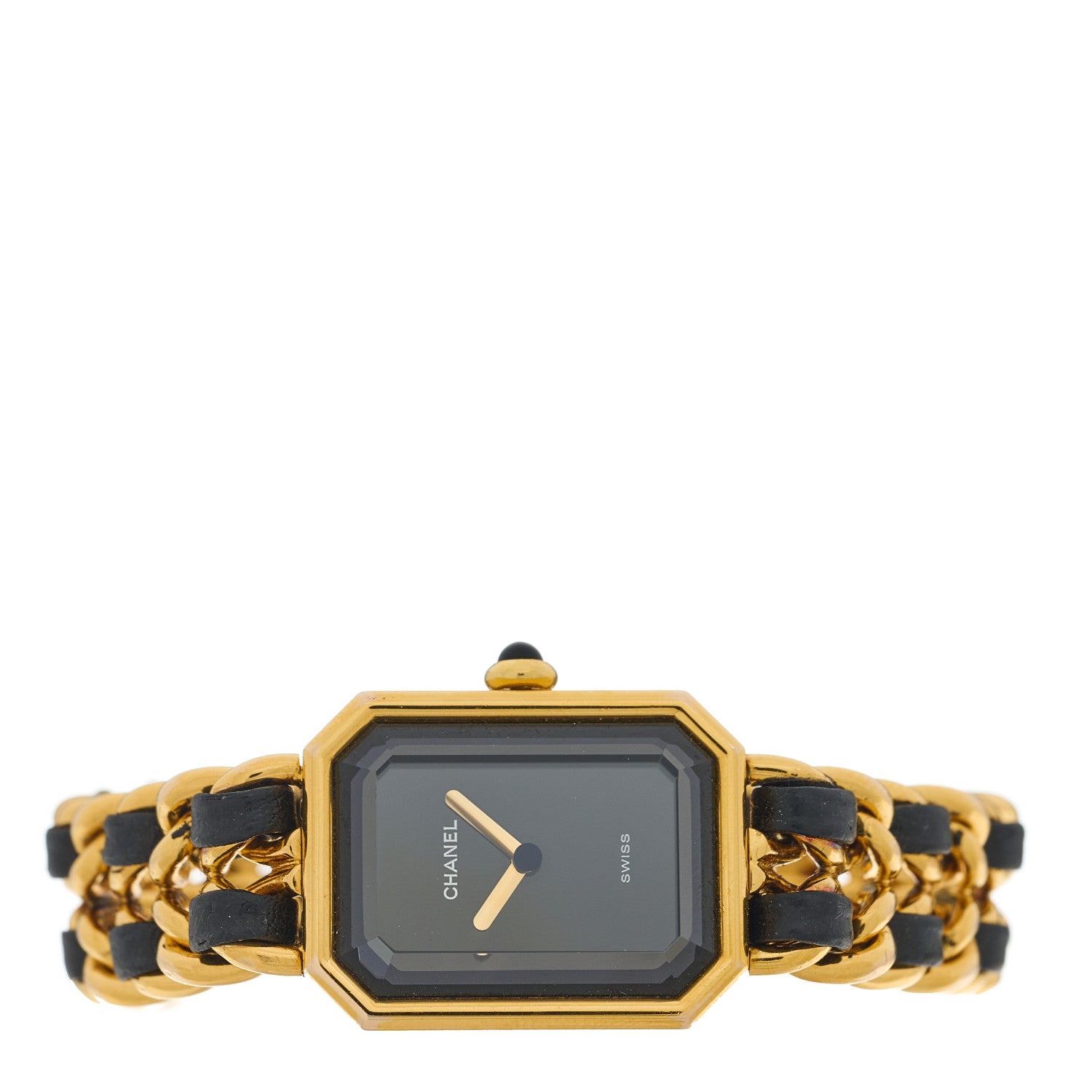 Chanel Stainless Steel Lambskin 20mm Chain Premiere Quartz Watch Gold M 2 of 4