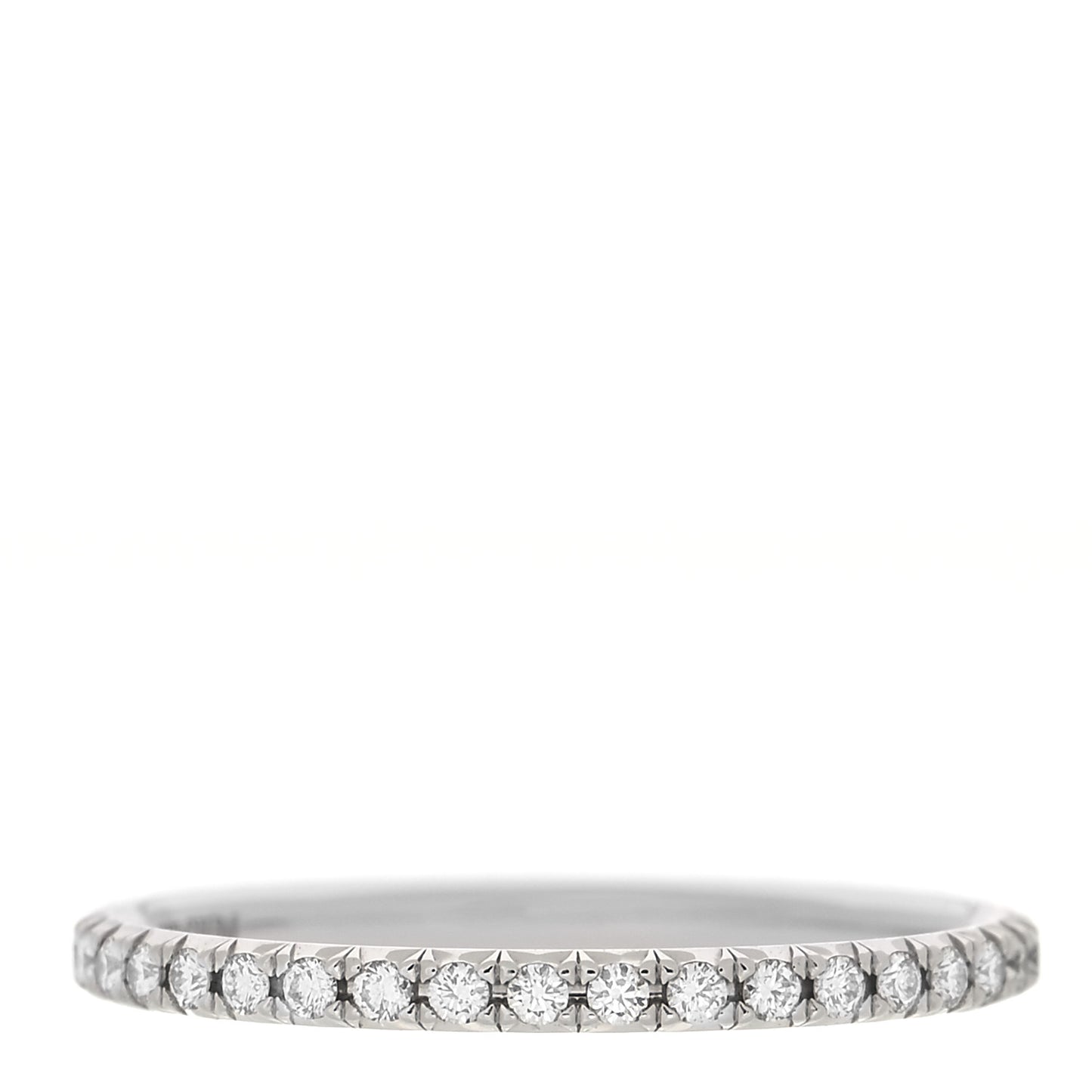 18K White Gold Diamond Metro Band Ring 47 4