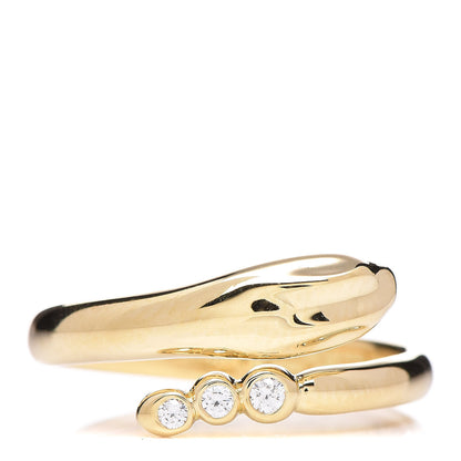 Tiffany 18K Yellow Gold Diamond Elsa Peretti Serpent Ring 49 5 1 of 6