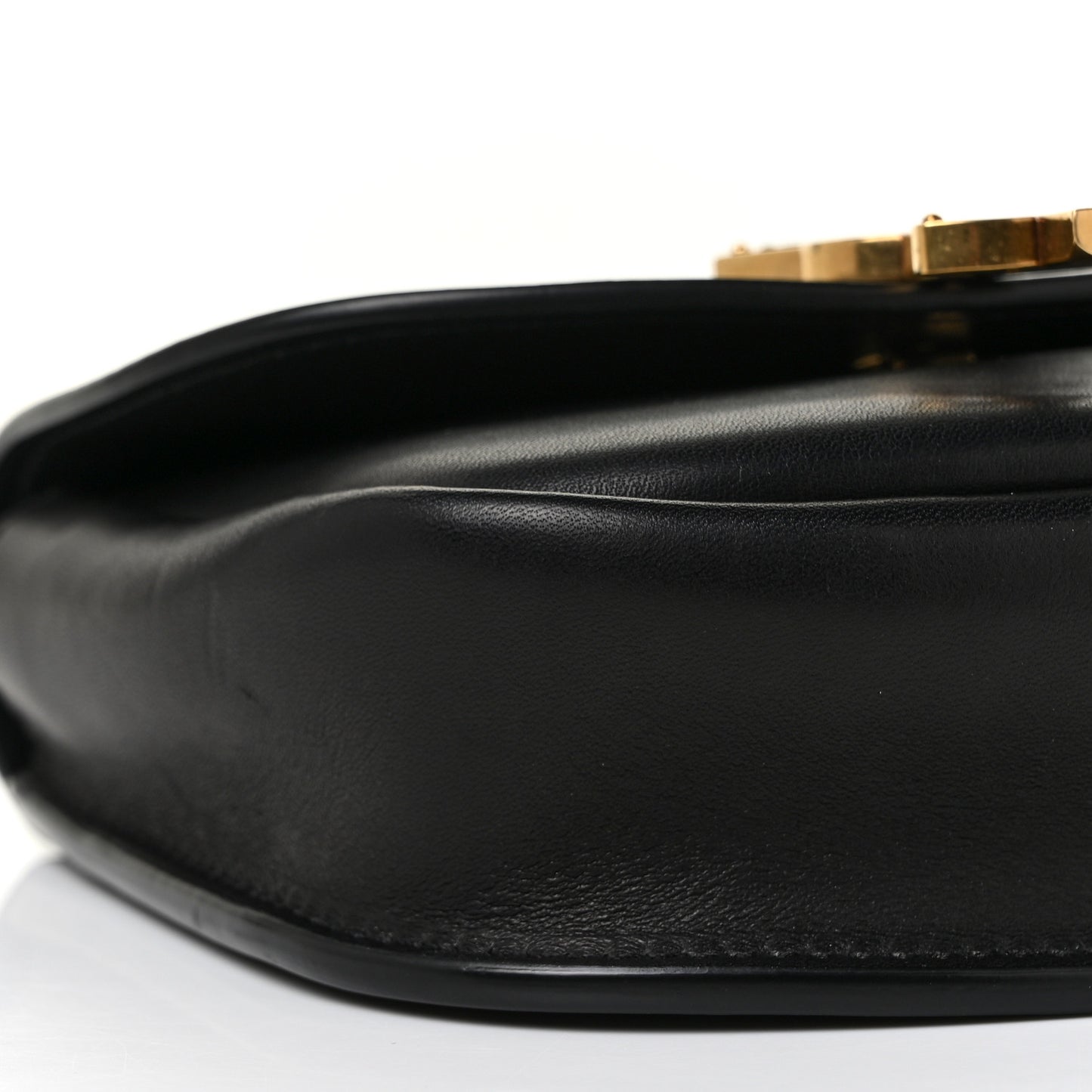 Smooth Calfskin Mini Classic Monogram Kaia Satchel Black