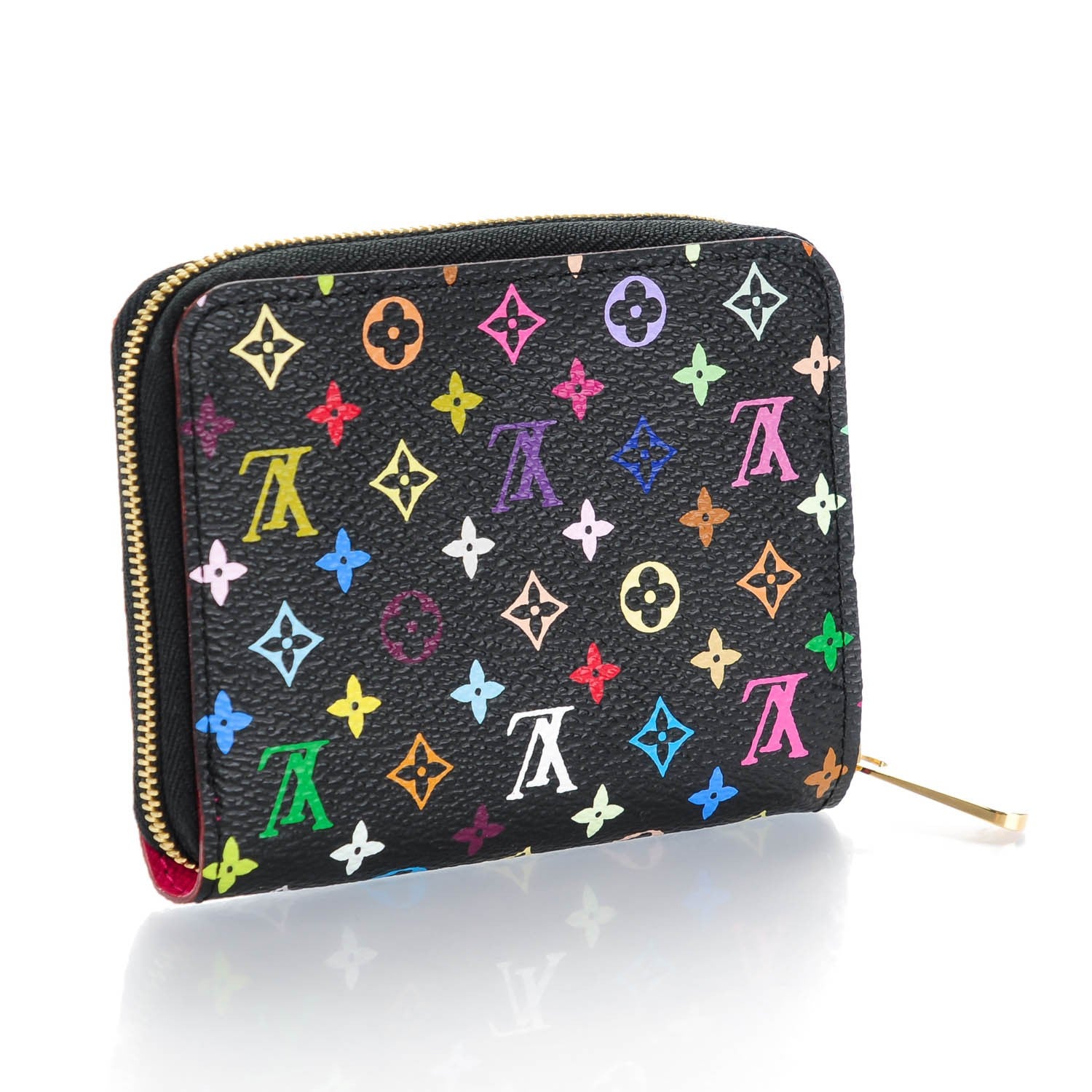 Louis Vuitton Monogram Multicolor Zippy Coin Purse Black Grenade 3 of 7