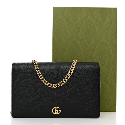Gucci Calfskin Mini GG Marmont Chain Wallet Black 12 of 12