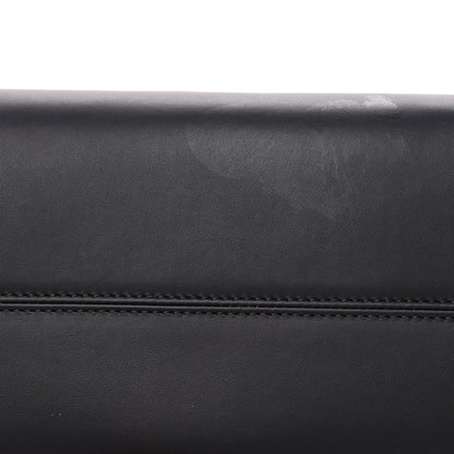 Fendi Glazed Fabric Vitello Century FF 1974 Stamp Patch Shopping Tote Mogano Panna Black 10 of 10