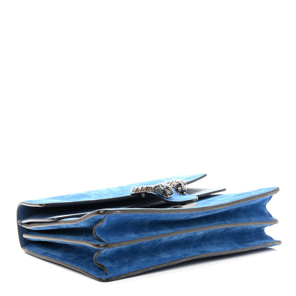 Gucci Suede Medium Dionysus Shoulder Bag Blue 4 of 14