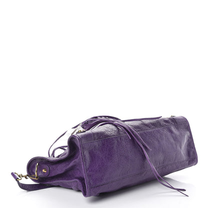 Balenciaga Agneau Classic Gold Hardware City Dark Violet 4 of 9