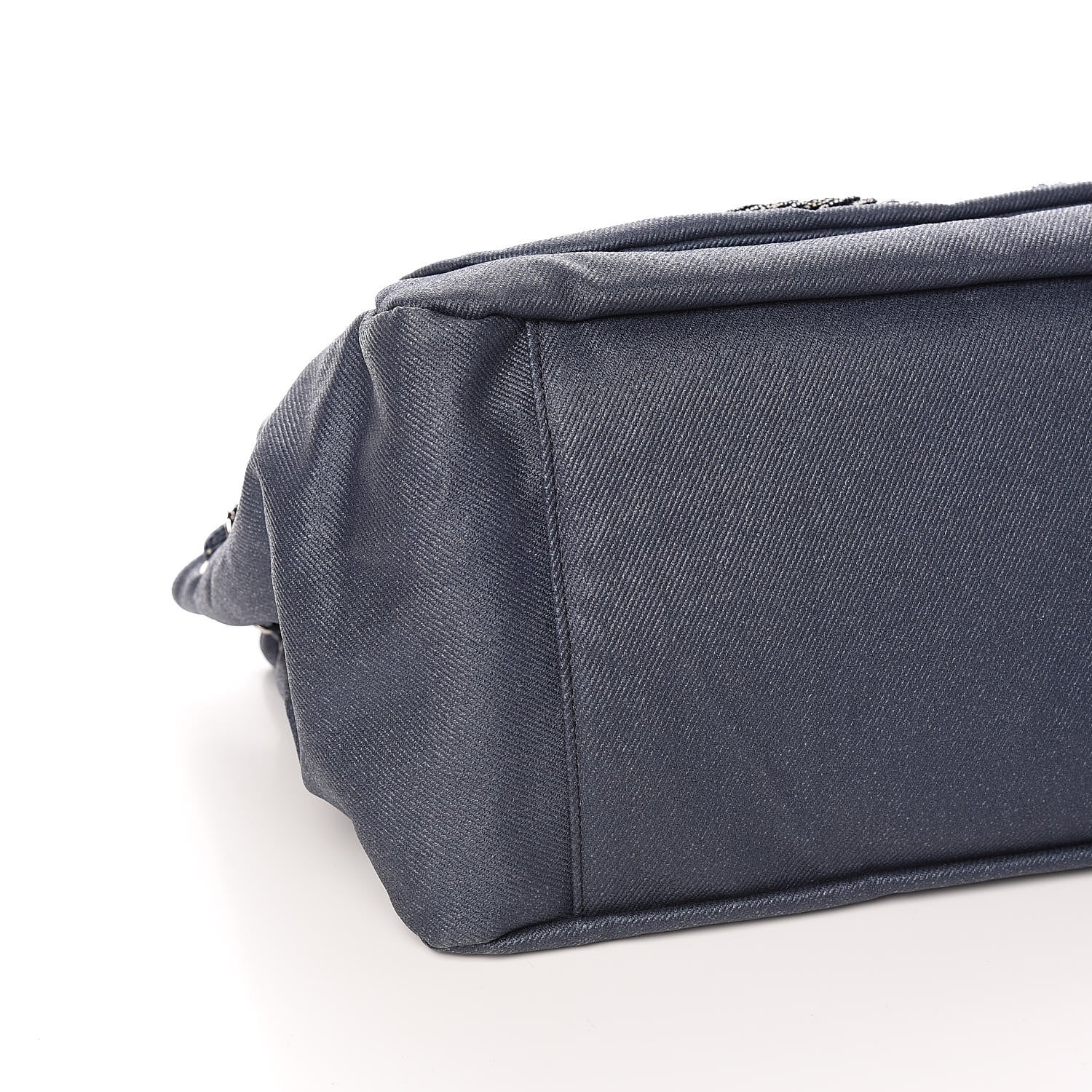 Chanel Denim CC Disc Accordion Flap Blue 8 of 9