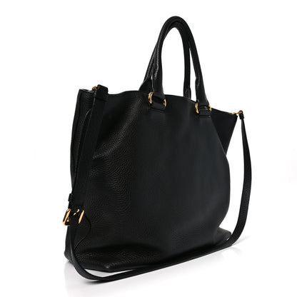 Prada Vitello Daino Shopping Tote Black 3 of 9