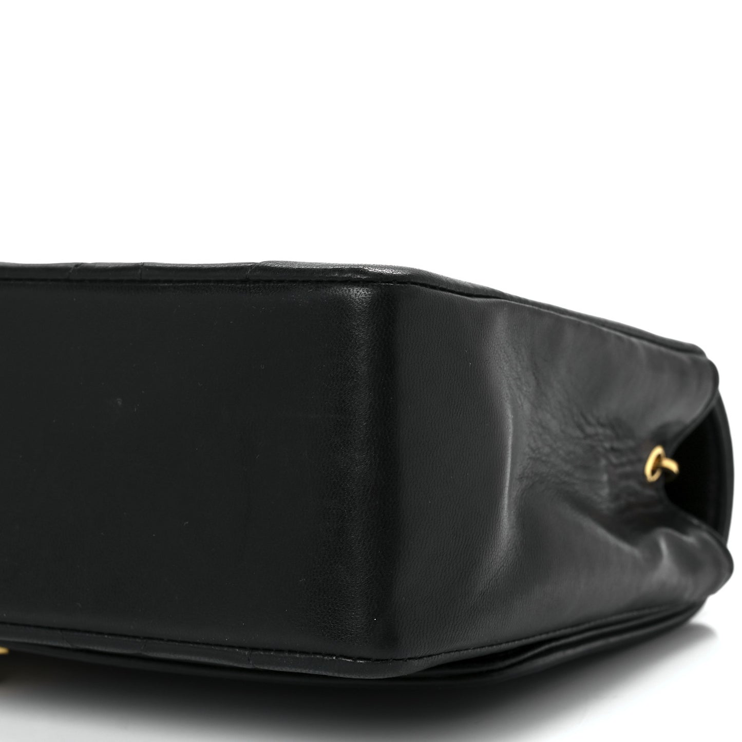 Lambskin Quilted Medium Single Flap Black