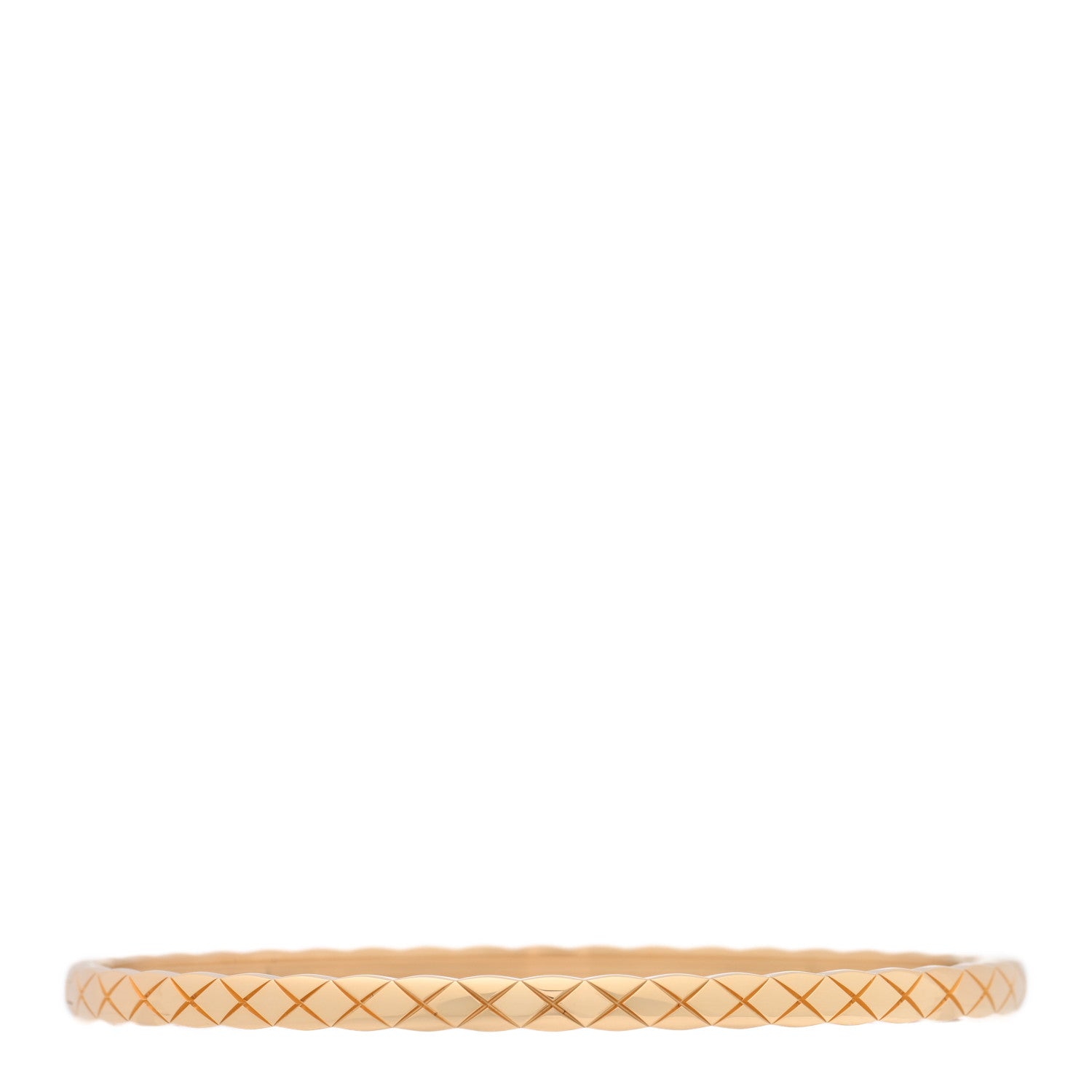 Chanel 18K Yellow Gold Mini Coco Crush Bangle Bracelet L 2 of 4