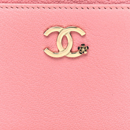 Chanel Goatskin CC Camellia Card Holder Pink 9 of 12