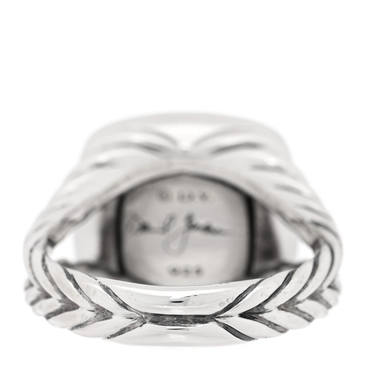 David Yurman Sterling Silver Diamond Black Orchid 11mm Albion Ring 51 5.75 3 of 4
