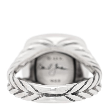 David Yurman Sterling Silver Diamond Black Orchid 11mm Albion Ring 51 5.75 3 of 4