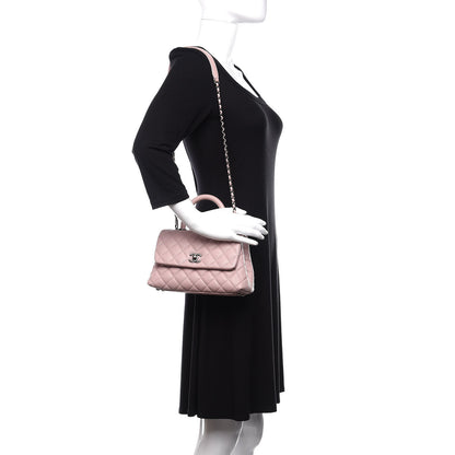 Chanel Caviar Quilted Mini Coco Handle Flap Pink 2 of 11