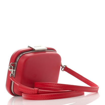 Balenciaga Recycled Plastic Calfskin Embossed Mini Lunch Box Case with Strap Red 3 of 10