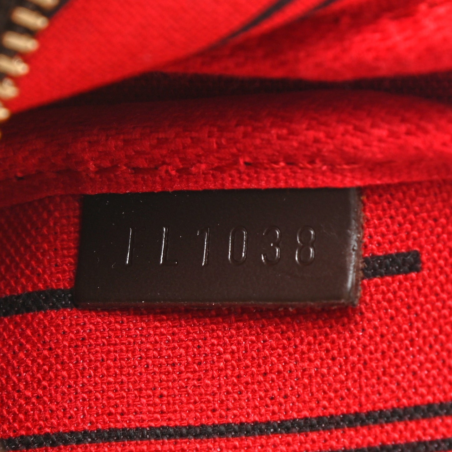 Damier Ebene Complice Trunks and Bags Mini Pochette Accessories Red