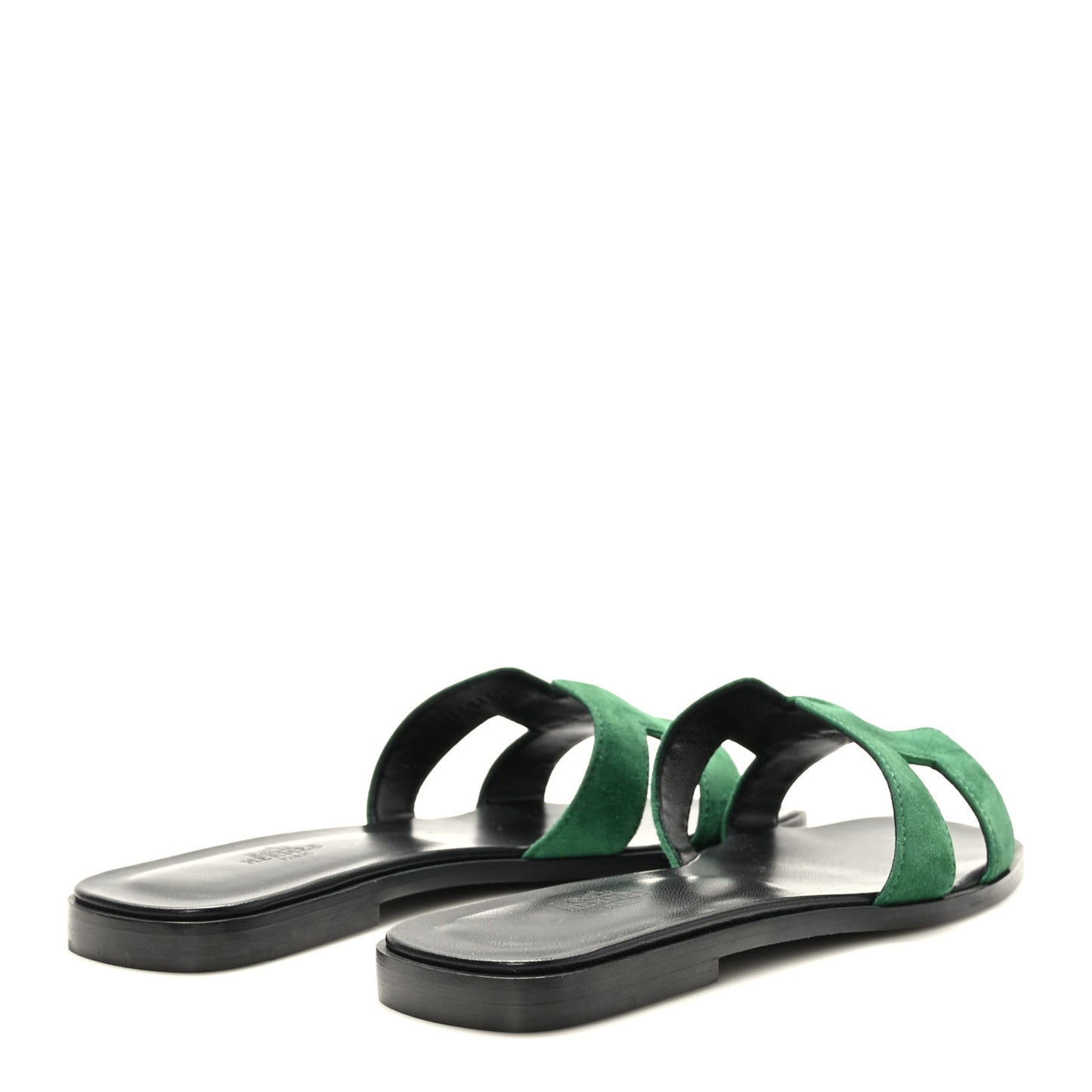 Suede Goatskin Oran Sandals 39.5 Vert Electrique