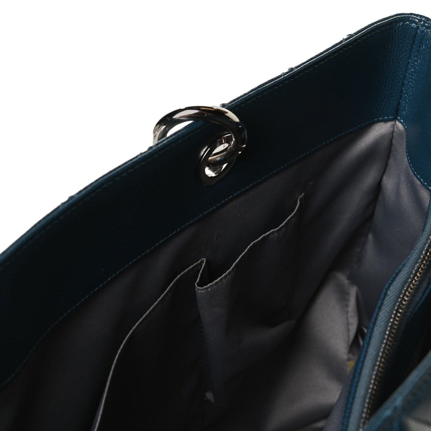 Caviar Quilted XL Grand Shopping Tote GST Navy Blue