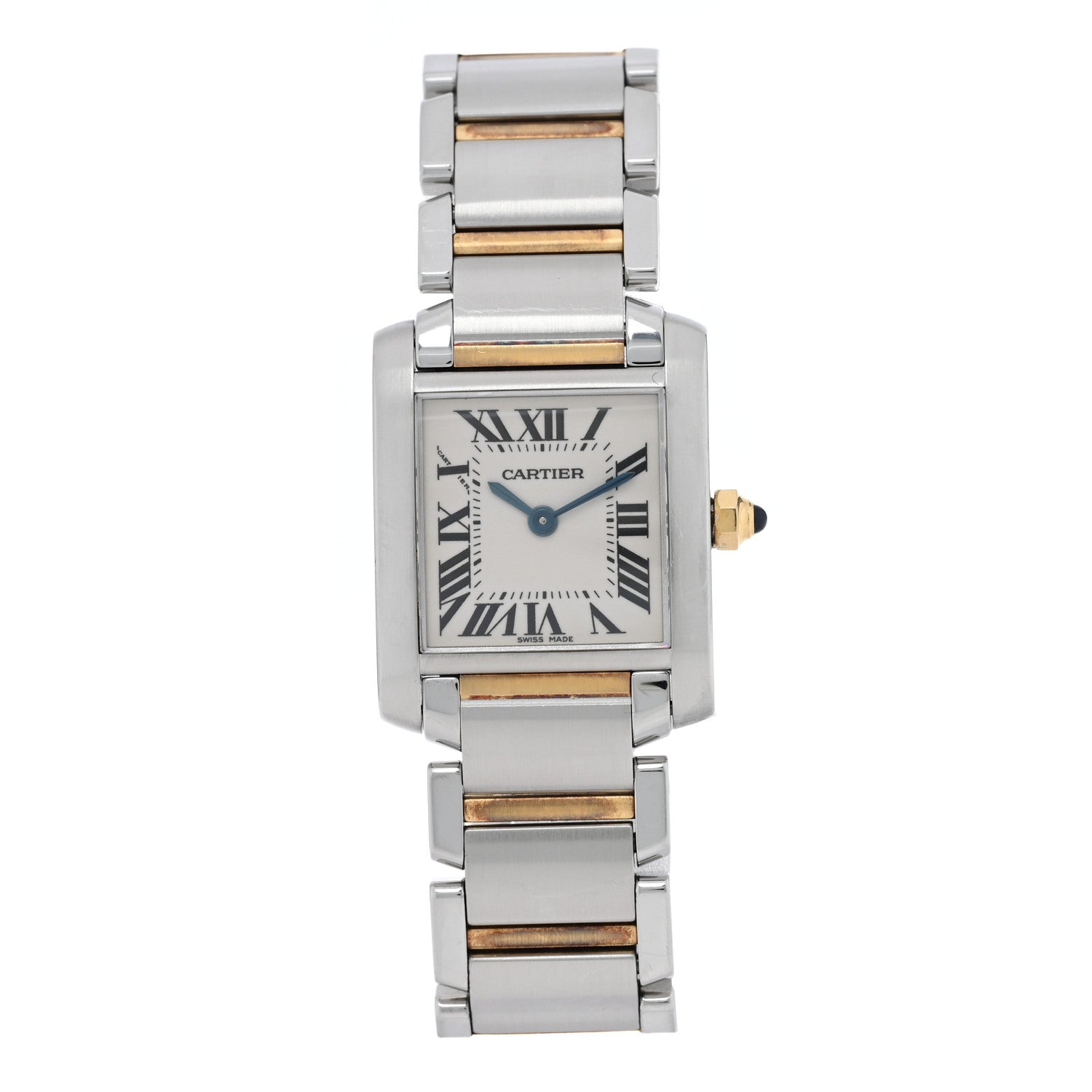 Cartier Stainless Steel 18K Yellow Gold 20mm Tank Francaise Quartz Watch 1 of 4