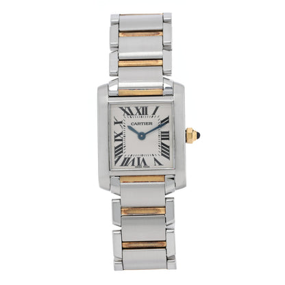 Cartier Stainless Steel 18K Yellow Gold 20mm Tank Francaise Quartz Watch 1 of 4