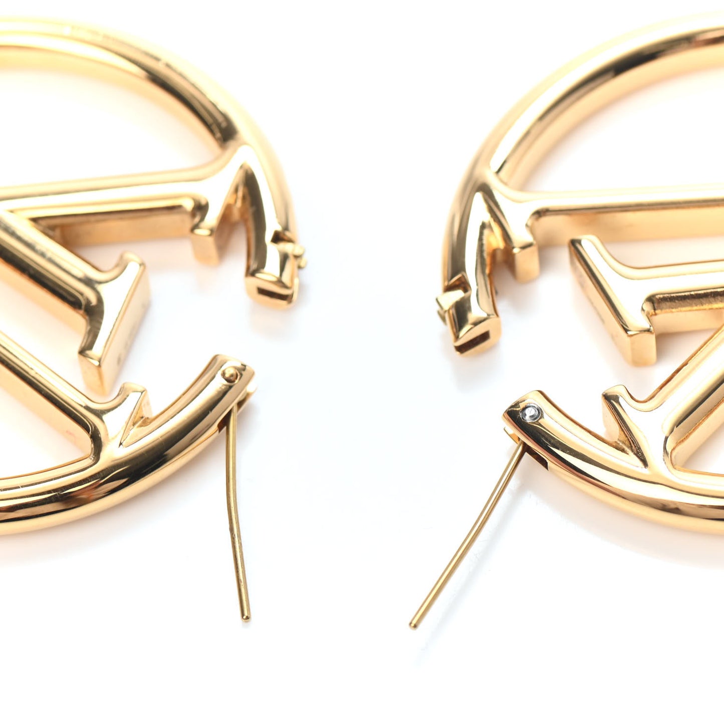 Metal Louise Hoop Earrings Gold